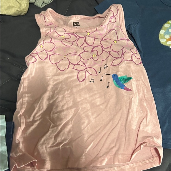 Toddler Girls Tea Collection Colorful Kids Graphic T-Shirts Set - 3 - Picture 7 of 8